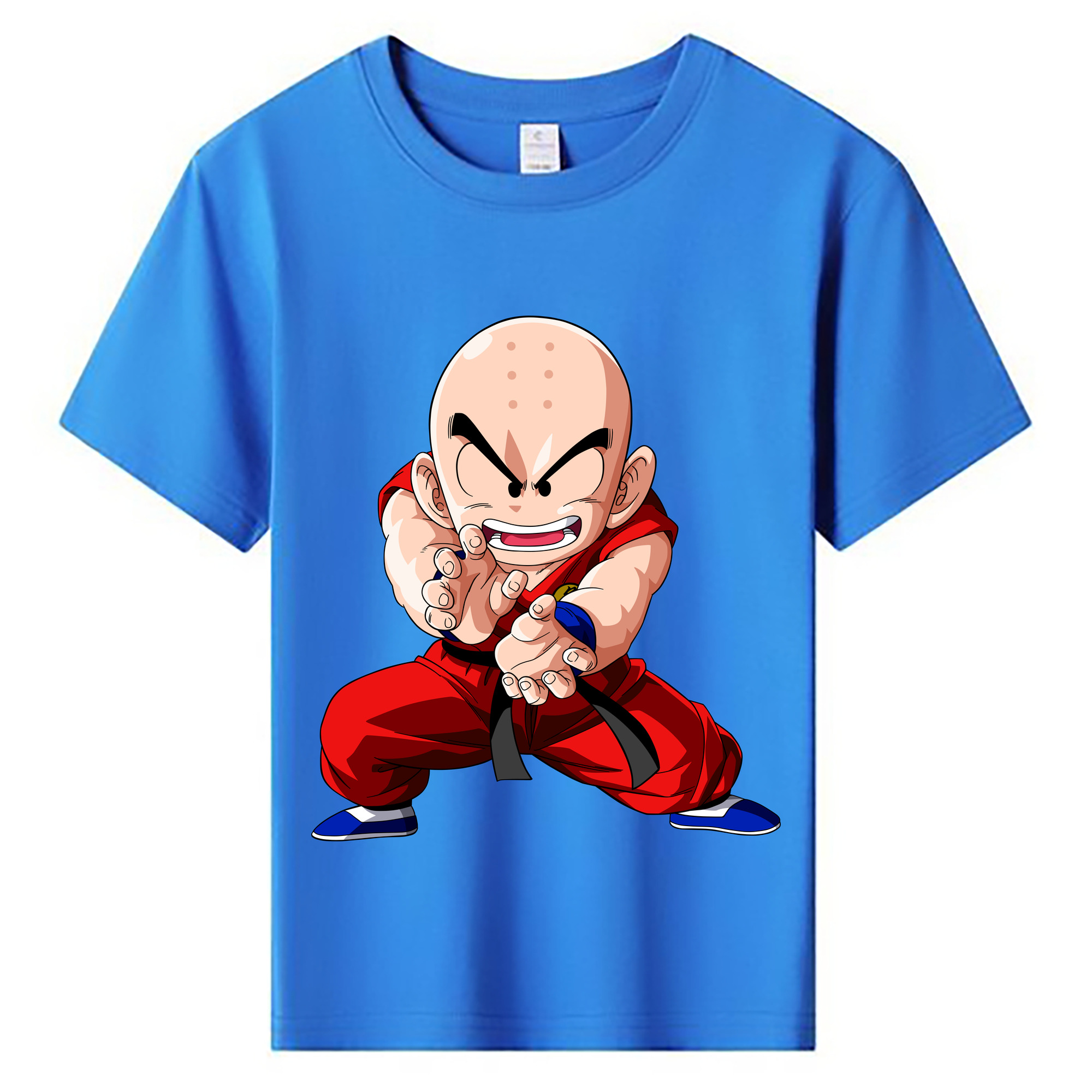 （画像用） ドラゴンボール クリリン DRAGON BALL krillin 綿100％キッズTシャツ（フロントプリント）